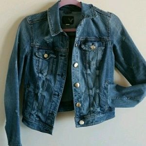 American Eagle Distressed Jean Jacket